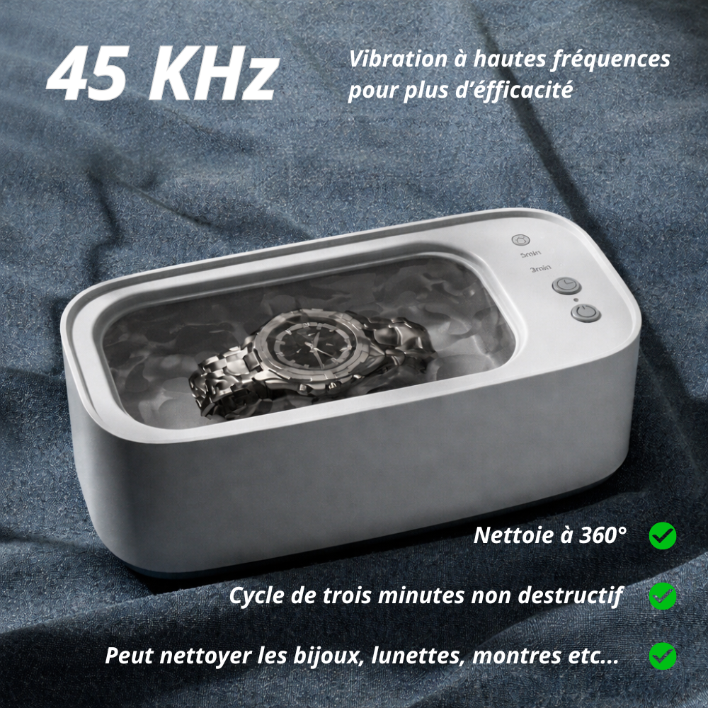 Nettoyeur pour gouttières, lunettes et bijoux, Wavio™